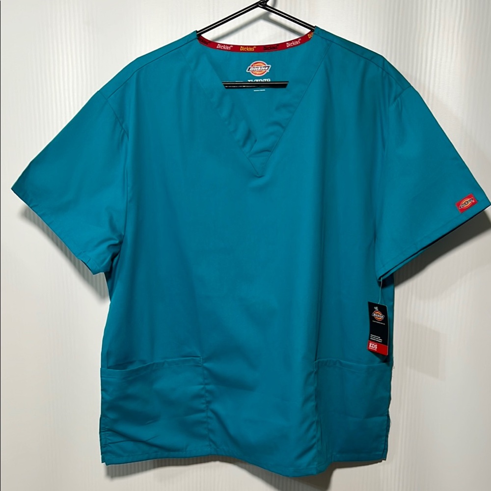 Dickies Blue Crew Neck Short Sleeve Scrubs T-shirt style Size XL